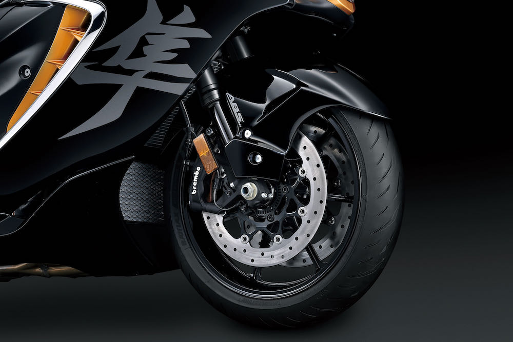  The new Bridgestone tyres are bespoke to the bike